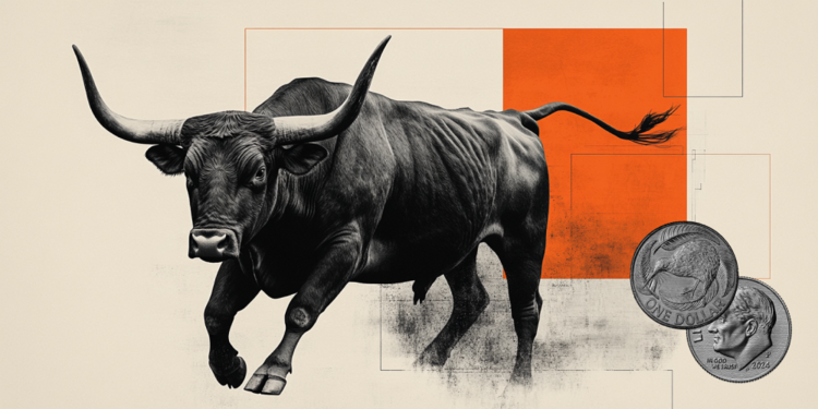 Soars to near 0.5930 amid risk-on market sentiment